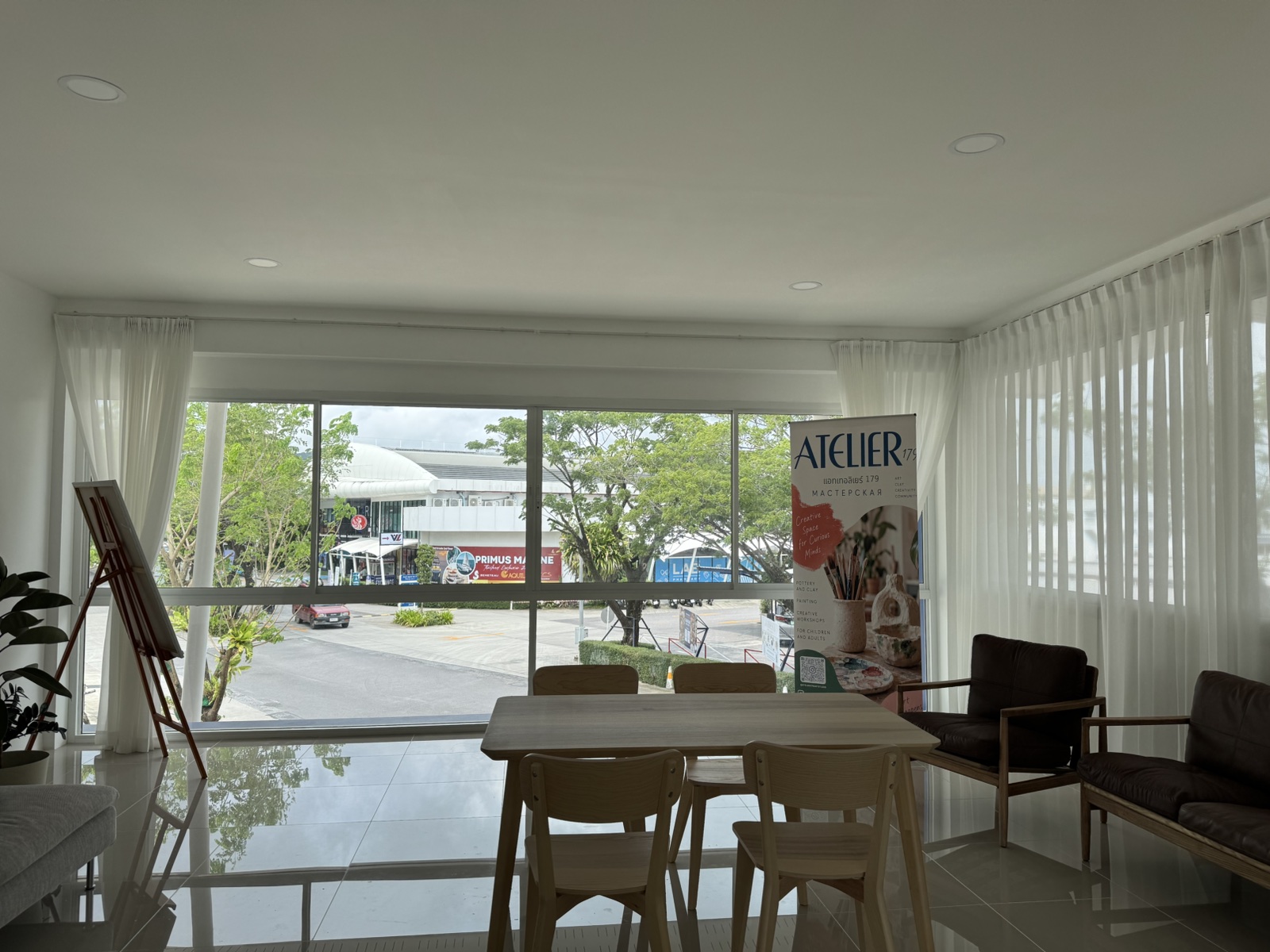 The light-filled interior of Atelier 179 Art Café